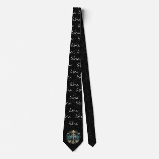 Libra Astrologie Zodiac Neck Tie Krawatte (Vorderseite)