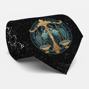 Libra Astrologie Zodiac Neck Tie Krawatte