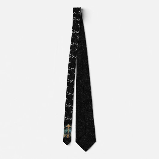 Libra Astrologie Zodiac Neck Tie Krawatte (Rückseite)