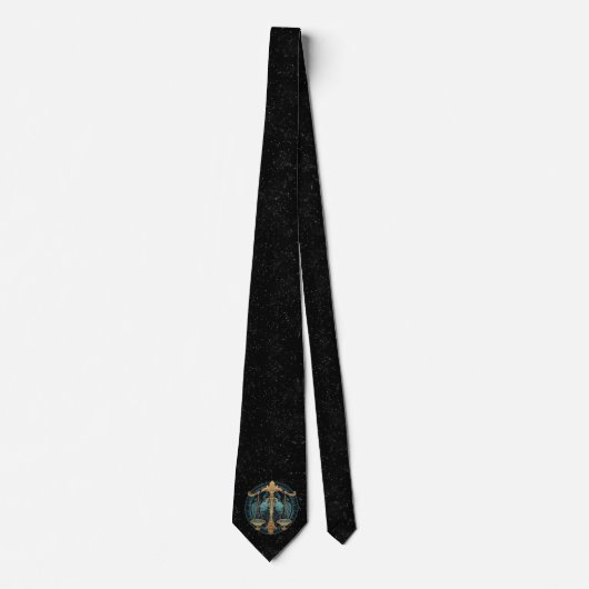 Libra Astrologie Zodiac Neck Tie Krawatte (Vorderseite)