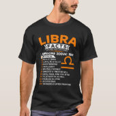 Libra Astrologie Zodiac-Zeichen T-Shirt (Vorderseite)