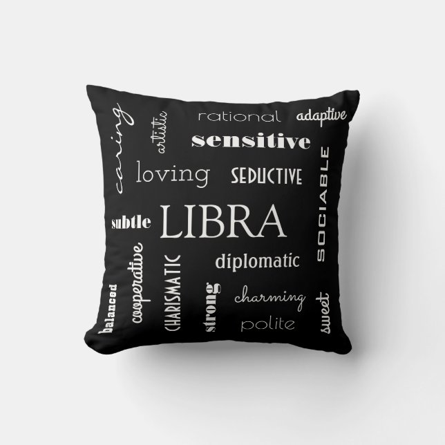 Libra Astrologisch Kissen (Vorderseite)