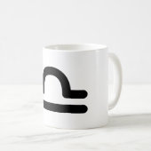 Libra Astrologisches Symbol Zeichen 5 Kaffeetasse (VorderseiteRechts)