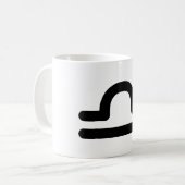 Libra Astrologisches Symbol Zeichen 5 Kaffeetasse (Vorderseite Links)