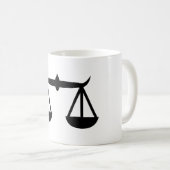 Libra Astrologisches Symbol Zeichen 6 Kaffeetasse (VorderseiteRechts)