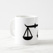 Libra Astrologisches Symbol Zeichen 6 Kaffeetasse (Vorderseite Links)