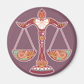 Libra Astrologisches Zeichen Magnet (Vorne)