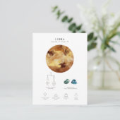 Libra Astrologisches Zeichen Postkarte (Stehend Vorderseite)