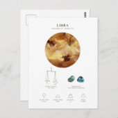 Libra Astrologisches Zeichen Postkarte (Vorne/Hinten)