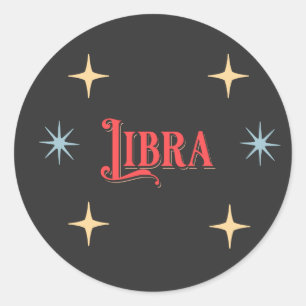 Libra Astrologisches Zeichen Runder Aufkleber