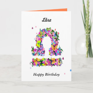 Libra Astrology Birthday Card Karte