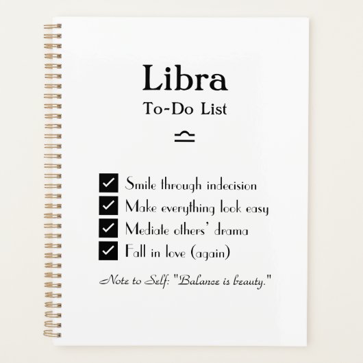 Libra - Aufgabenliste Planer (Vorderseite)