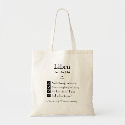 Libra - Aufgabenliste Tragetasche (Vorne)