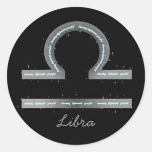 Libra-Aufkleber Runder Aufkleber