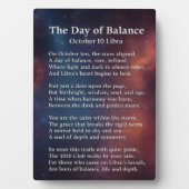 Libra Balance Gedicht dekorative Plaque Fotoplatte (Vorderseite)