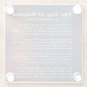 Libra Balance Gedicht dekorativer Untersetzer (Rückseite)