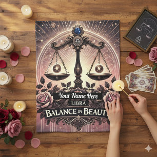 Libra "Balance in Beauty" Fleece Blanket