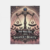 Libra "Balance in Beauty" Fleece Blanket (Vorderseite)