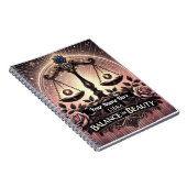 Libra "Balance in Beauty" SpiralNotebook Notizblock (Rechte Seite)