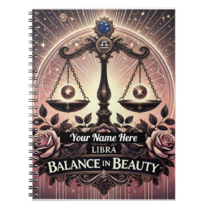 Libra "Balance in Beauty" SpiralNotebook Notizblock