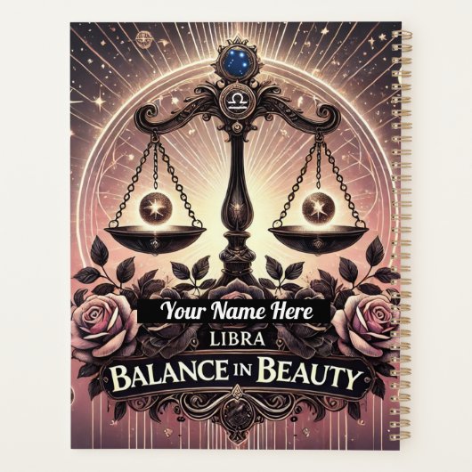 Libra "Balance in Schönheit" Planer (Rückseite)