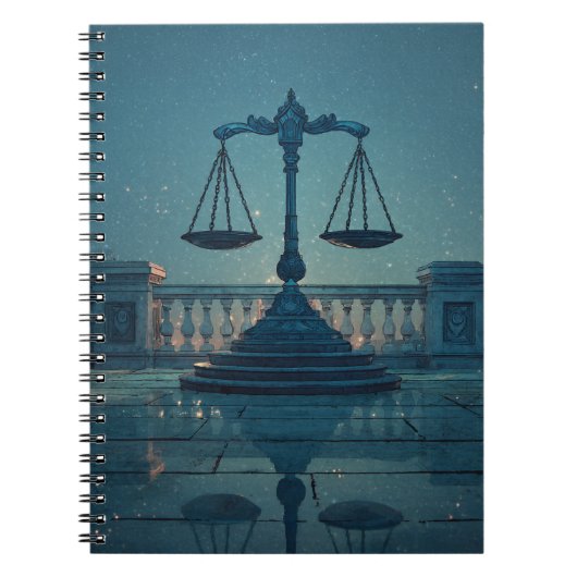 Libra-Balance-Notebook Notizblock (Vorderseite)