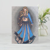 Libra Belly Dancer Feiertagskarte (Stehend Vorderseite)