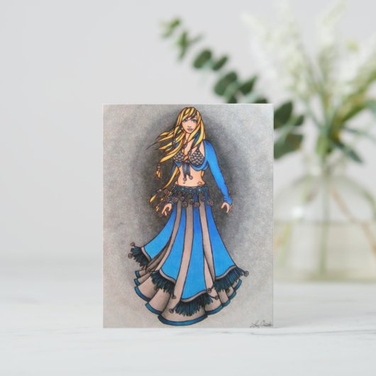 Libra Bellydancer Postkarten (Stehend Vorderseite)