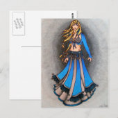 Libra Bellydancer Postkarten (Vorne/Hinten)