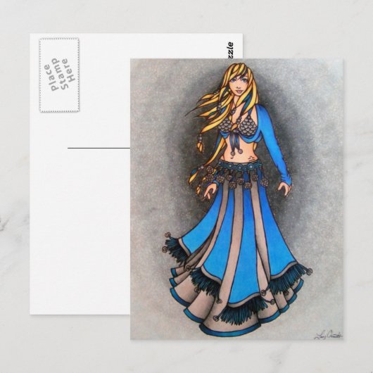 Libra Bellydancer Postkarten (Vorne/Hinten)