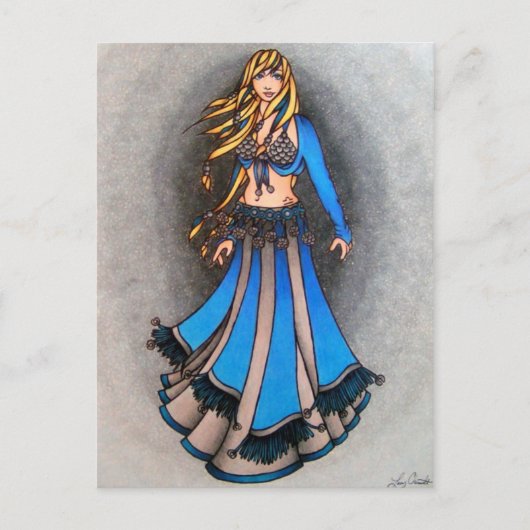 Libra Bellydancer Postkarten (Vorderseite)