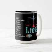 Libra Birth Sign Zodiac Tasse (VorderseiteRechts)