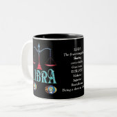 Libra Birth Sign Zodiac Tasse (Vorderseite Links)