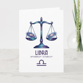 Libra Birthday Card Feiertagskarte
