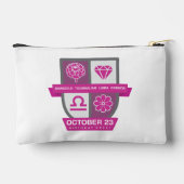 Libra Birthday Crest™ for October 1-23 Zubehörtasche (Rückseite)