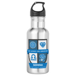 Libra Birthday Crest™ for September 23-30 Edelstahlflasche