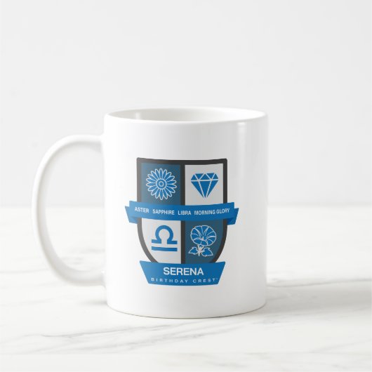 Libra Birthday Crest™ for September 23-30 Mug Kaffeetasse (Links)