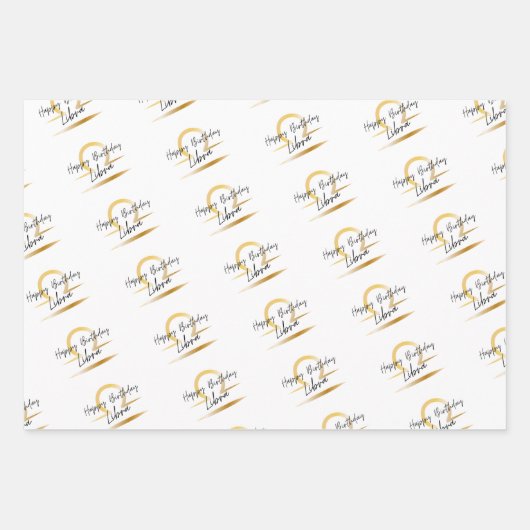 Libra Birthday Geschenkpapier Set (Vorderseite 2)
