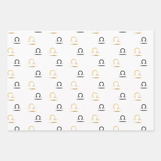 Libra Birthday Geschenkpapier Set (Vorderseite)