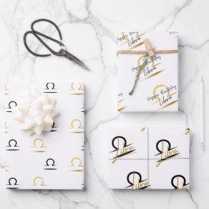 Libra Birthday Geschenkpapier Set