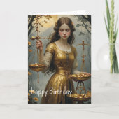 Libra Birthday Karte (Vorderseite)