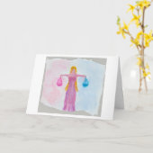 Libra Birthday Karte (Gelbe Blume)