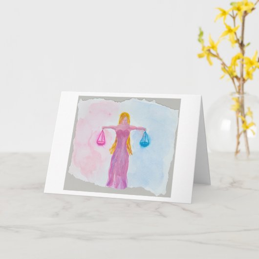 Libra Birthday Karte (Gelbe Blume)