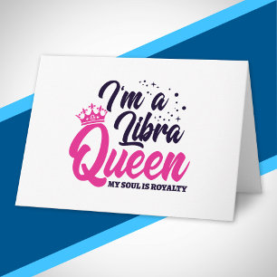 Libra Birthday Queen Astrology Signa Soul Royalty Karte