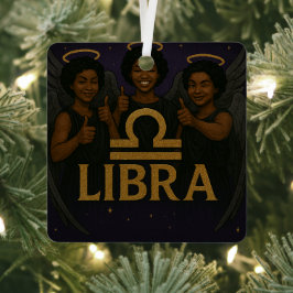 Libra Black Angel Zodiac Ornament
