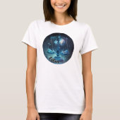 Libra Blue and Black Watercolor Zodiac T - Shirt (Vorderseite)