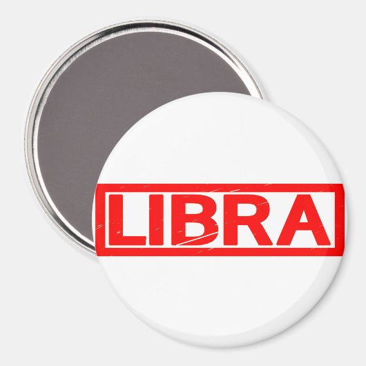 Libra-Briefmarke Magnet (Vorderseite/Rückseite)