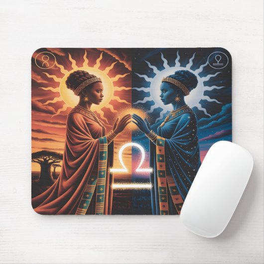 Libra Celestial Sisters Mousepad (Mit Mouse)