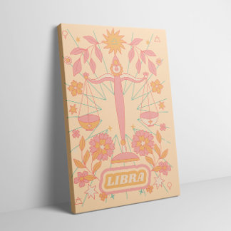 Libra Celestial Zodiac Pastel Dreams Mauer Leinwanddruck