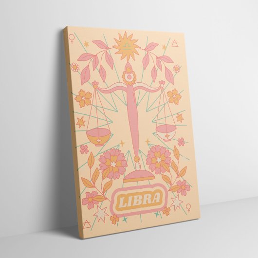Libra Celestial Zodiac Pastel Dreams Mauer Leinwanddruck